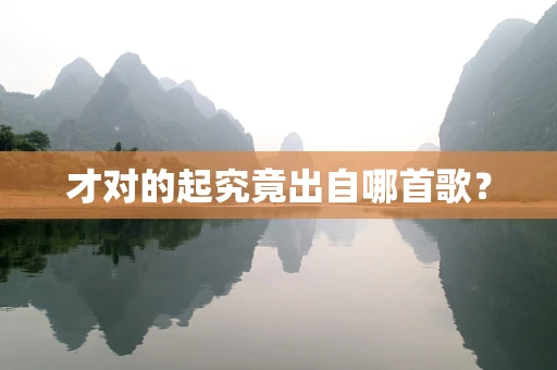 才对的起究竟出自哪首歌？