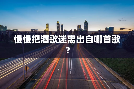 慢慢把酒歌迷离出自哪首歌？