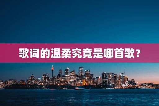 歌词的温柔究竟是哪首歌？