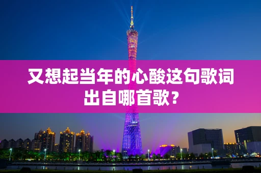 又想起当年的心酸这句歌词出自哪首歌？