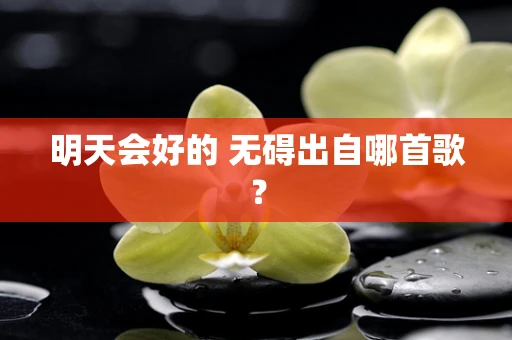 明天会好的 无碍出自哪首歌？