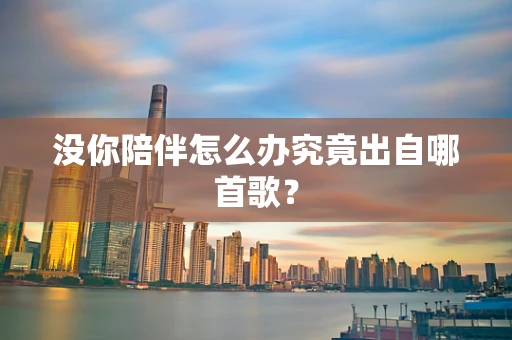 没你陪伴怎么办究竟出自哪首歌？