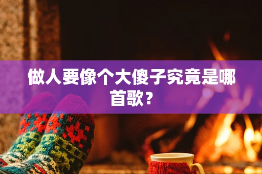 做人要像个大傻子究竟是哪首歌？