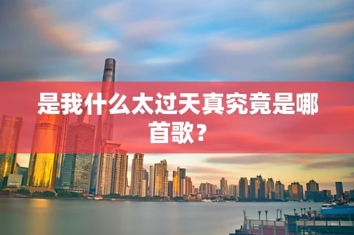 是我什么太过天真究竟是哪首歌？