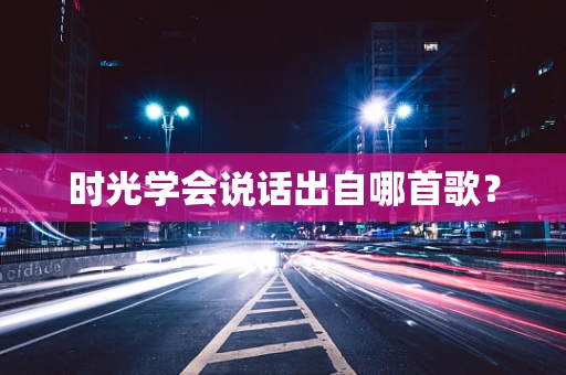 时光学会说话出自哪首歌？