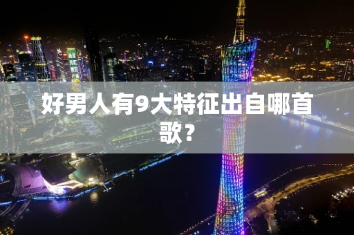 好男人有9大特征出自哪首歌？