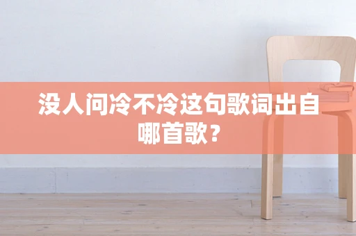 没人问冷不冷这句歌词出自哪首歌？