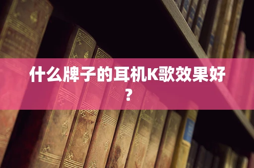 什么牌子的耳机K歌效果好？