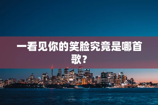 一看见你的笑脸究竟是哪首歌？