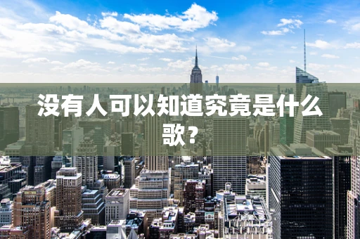 没有人可以知道究竟是什么歌？