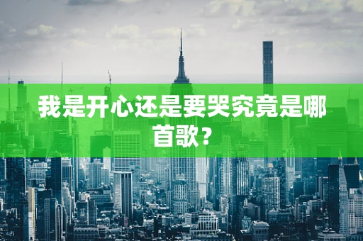 我是开心还是要哭究竟是哪首歌？