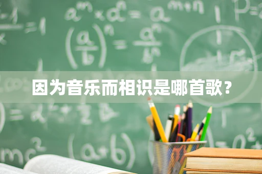 因为音乐而相识是哪首歌？