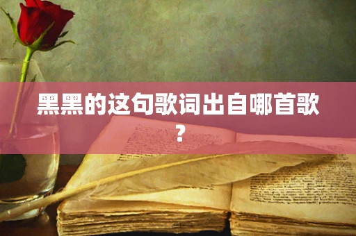 黑黑的这句歌词出自哪首歌？