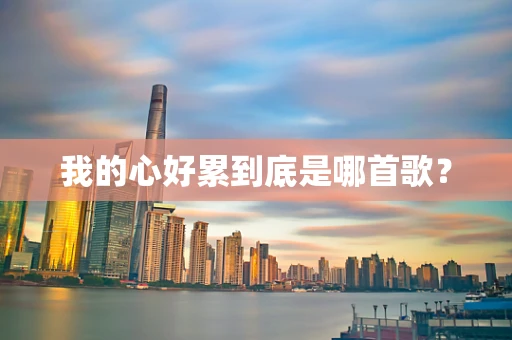 我的心好累到底是哪首歌？