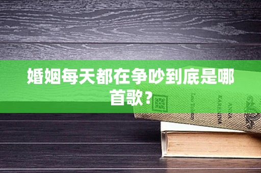 婚姻每天都在争吵到底是哪首歌？