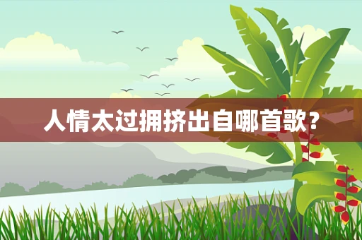 人情太过拥挤出自哪首歌？