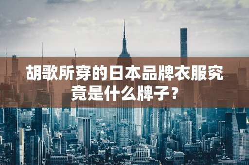 胡歌所穿的日本品牌衣服究竟是什么牌子？