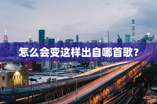 怎么会变这样出自哪首歌？