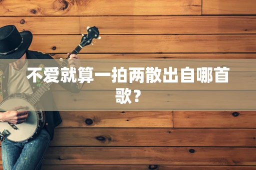 不爱就算一拍两散出自哪首歌？