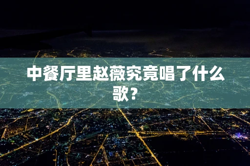 中餐厅里赵薇究竟唱了什么歌？