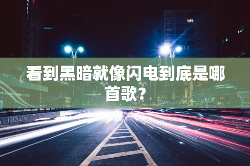 看到黑暗就像闪电到底是哪首歌？