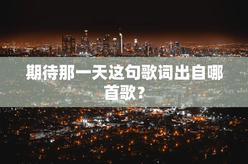 期待那一天这句歌词出自哪首歌？