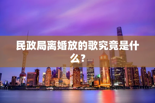 民政局离婚放的歌究竟是什么？