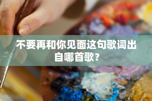 不要再和你见面这句歌词出自哪首歌？