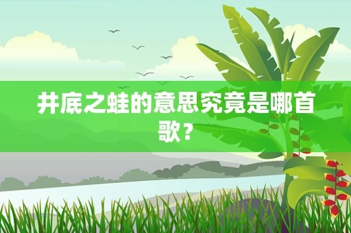 井底之蛙的意思究竟是哪首歌？