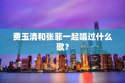 费玉清和张菲一起唱过什么歌？
