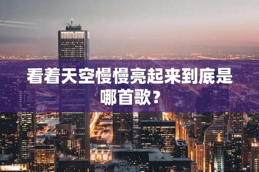 看着天空慢慢亮起来到底是哪首歌？