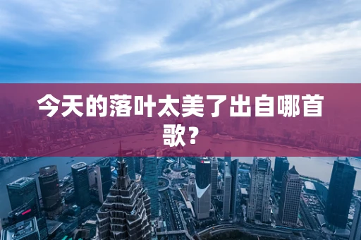 今天的落叶太美了出自哪首歌？