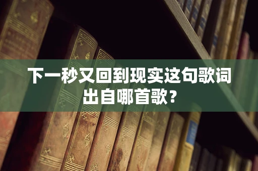 下一秒又回到现实这句歌词出自哪首歌？