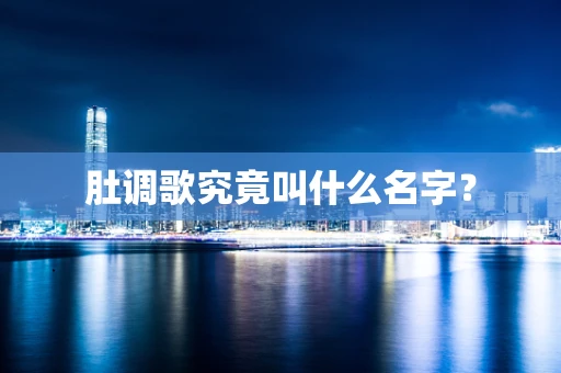 肚调歌究竟叫什么名字？