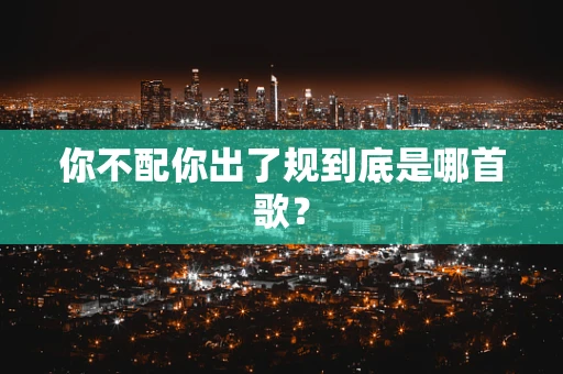 你不配你出了规到底是哪首歌？