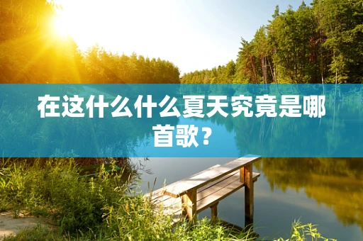 在这什么什么夏天究竟是哪首歌？