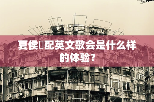 夏侯惇配英文歌会是什么样的体验？