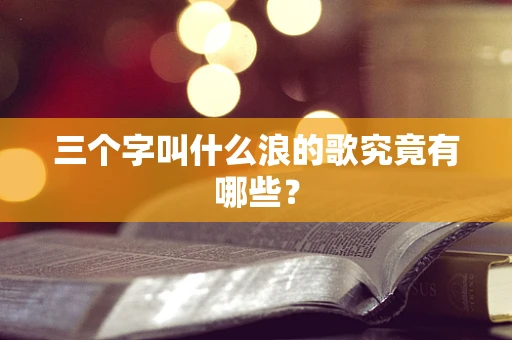 三个字叫什么浪的歌究竟有哪些？
