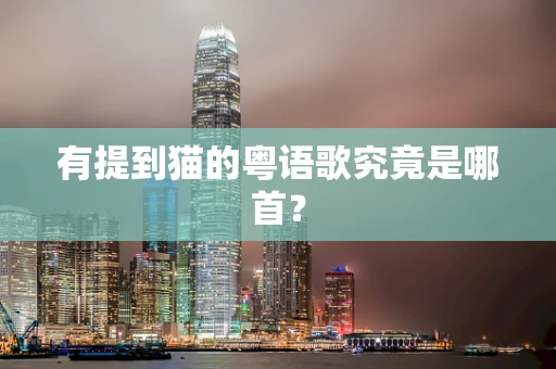 有提到猫的粤语歌究竟是哪首？