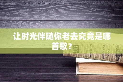 让时光伴随你老去究竟是哪首歌？