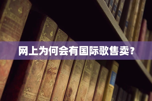 网上为何会有国际歌售卖？