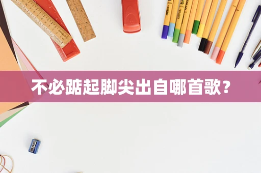 不必踮起脚尖出自哪首歌？