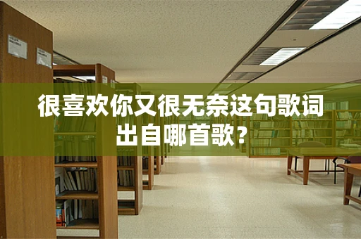 很喜欢你又很无奈这句歌词出自哪首歌？