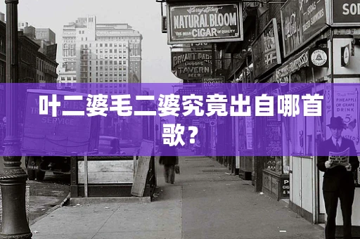 叶二婆毛二婆究竟出自哪首歌？