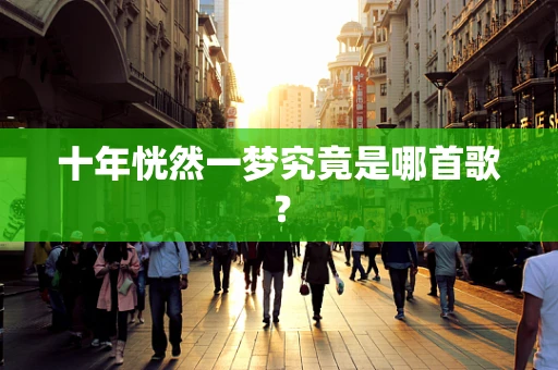 十年恍然一梦究竟是哪首歌？