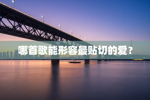 哪首歌能形容最贴切的爱？