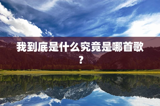 我到底是什么究竟是哪首歌？